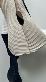 Issey Miyake Link Rings Tricolor Pleats Long Skirt