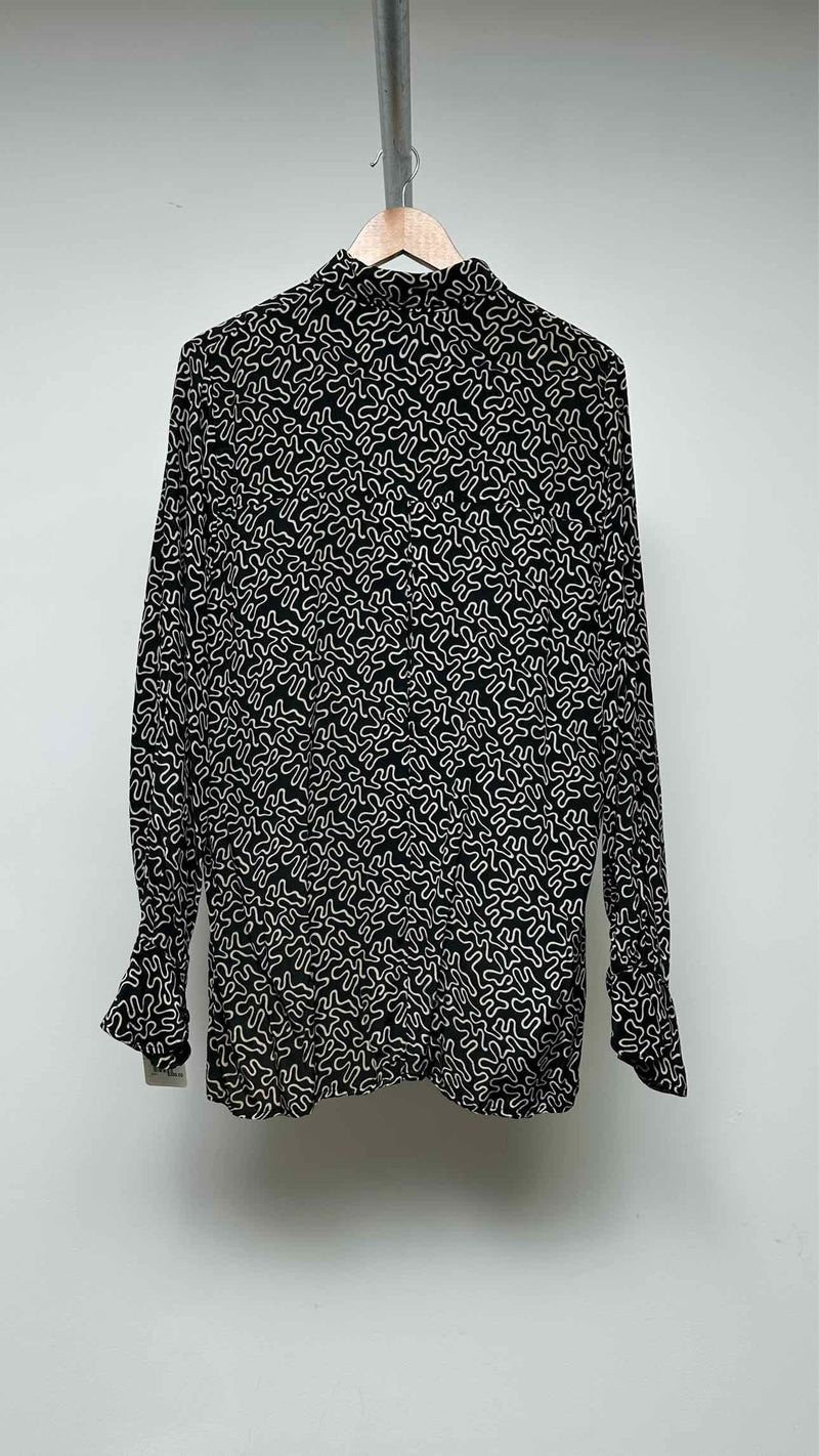 Paula & Mopitz Chain-printed Satin Shirt