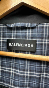 Balenciaga Plaid Color-Blocking Jacket