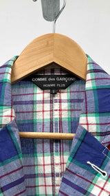 Comme Des Garcons Homme Plus Plaid Knit-patchwork Jacket