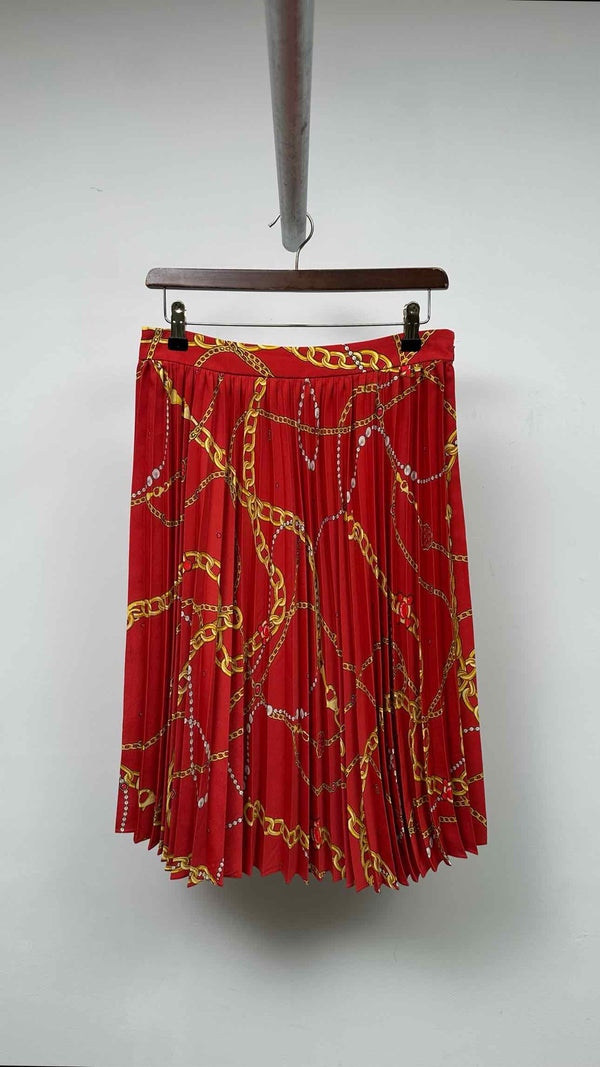 Balenciaga Printed Pleated Skirt