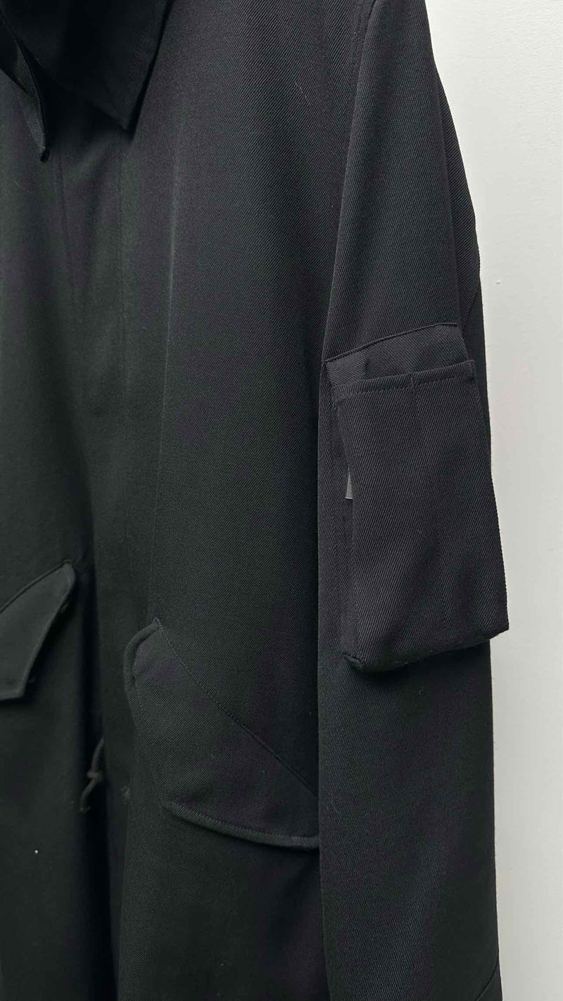 Yohji Yamamoto Pour Homme Wool Gabadine Hooded Mods Coat