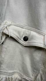 OTTOLINGER Oversized Fringe-Detailed Denim Jacket