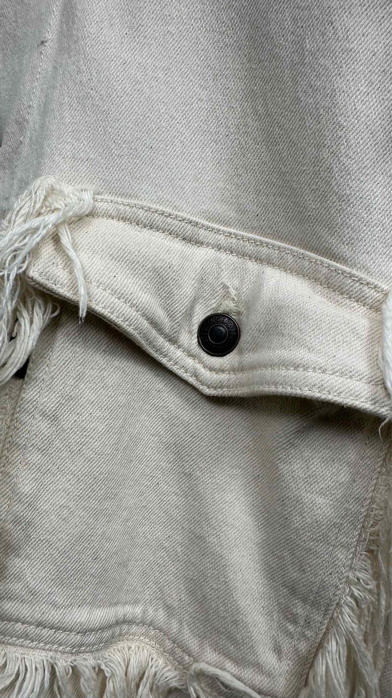 OTTOLINGER Oversized Fringe-Detailed Denim Jacket