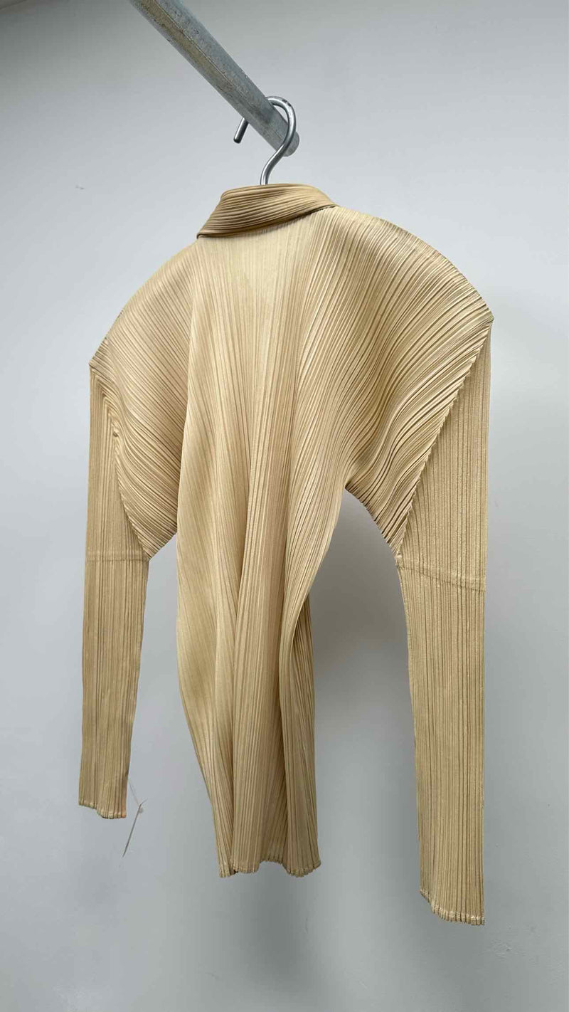 Pleats Please L/S Pleated Polo Shirt