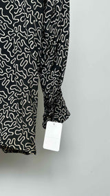 Paula & Mopitz Chain-printed Satin Shirt