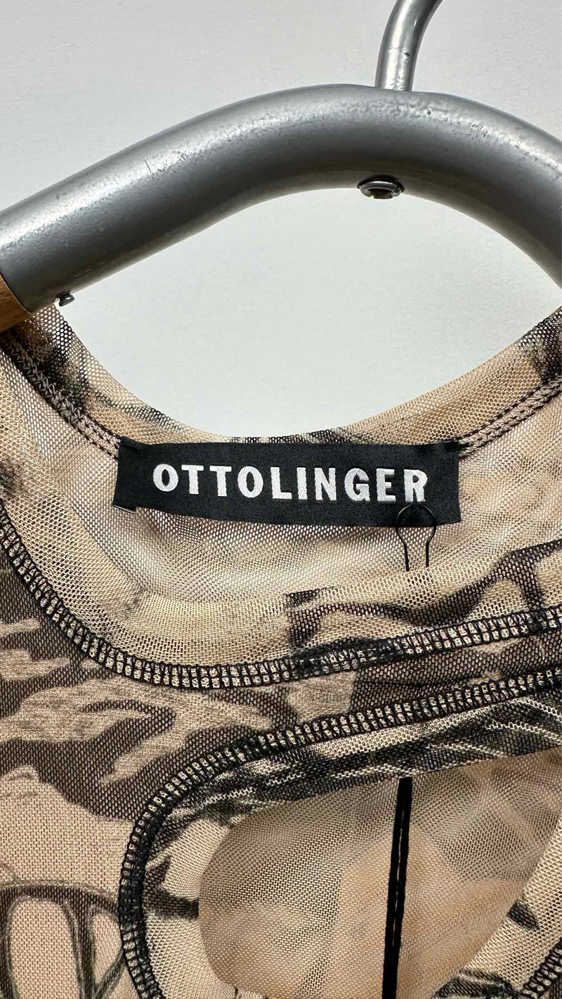 OTTOLINGER N/S Printed Mesh Tank Maxi Dress