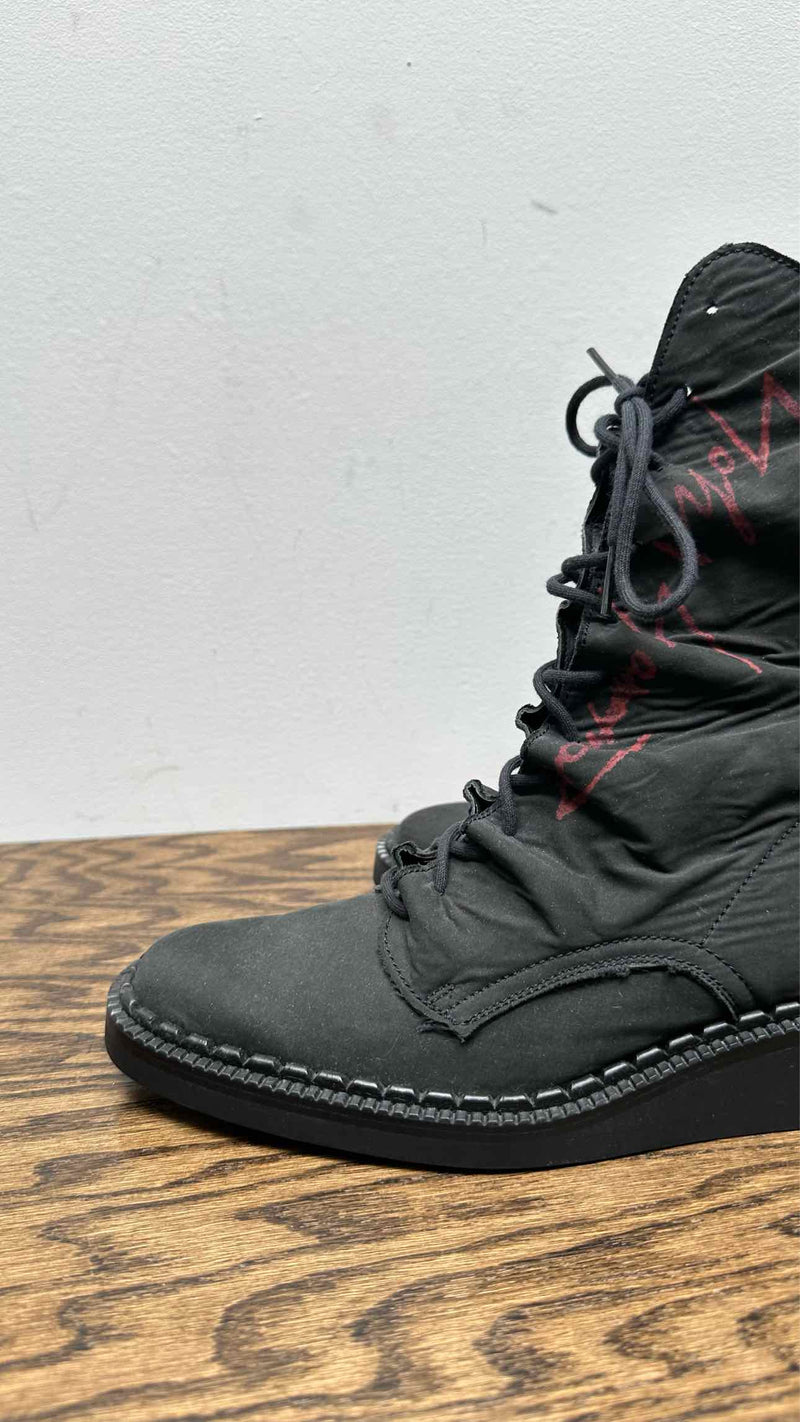 Yohji Yamamoto Wrinkly Back-Zip Boots