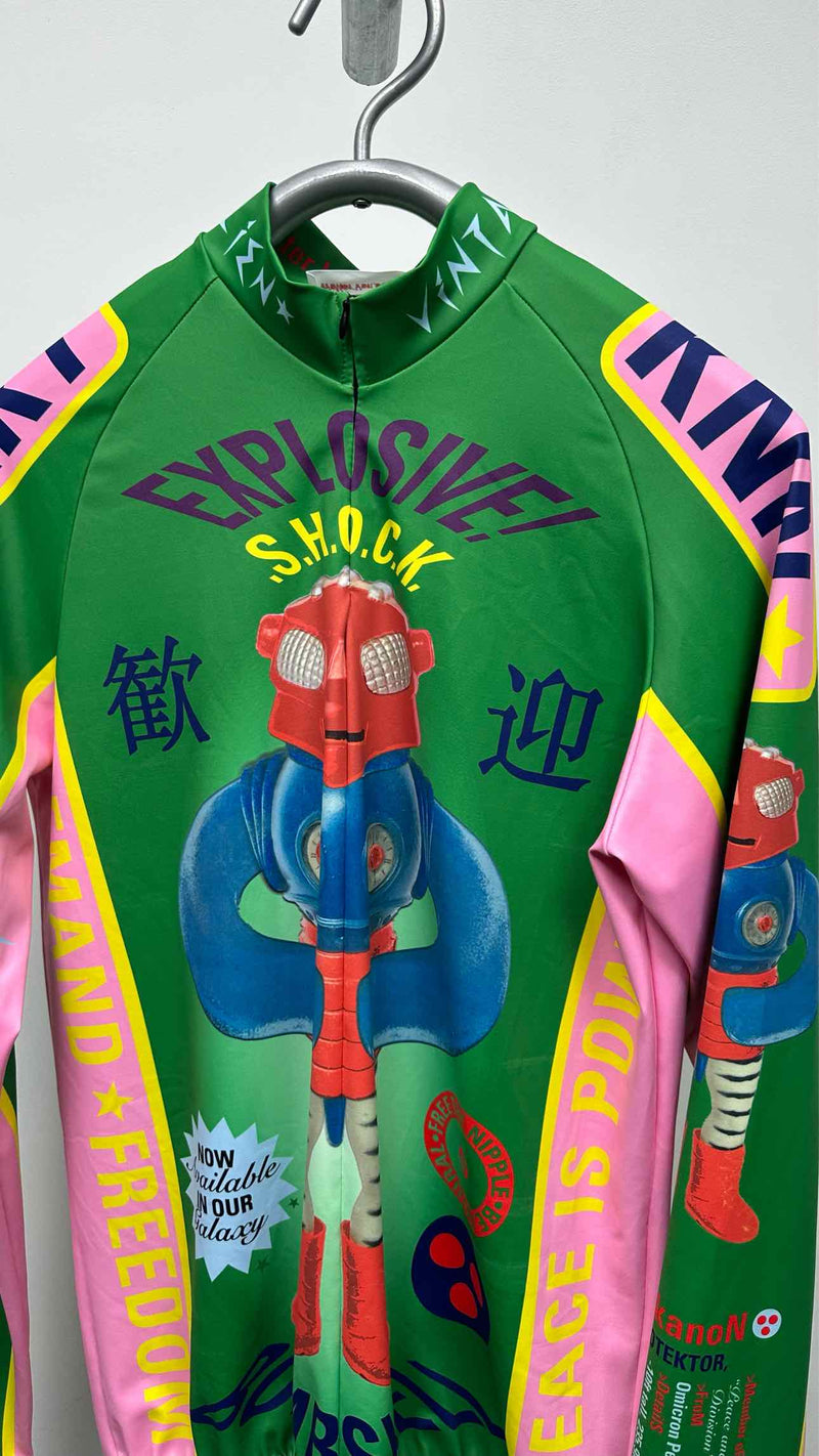 Walter Van Beirendonck L/S Robot Print Cycling Top