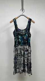 Chanel N/S Graffiti-mesh Tweed Hybrid Dress