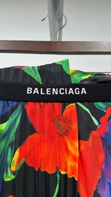 Balansa Mid-length Pleated Floral Skirt