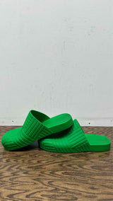 Bottega Veneta Rubber Clog In Parakeet Sandals