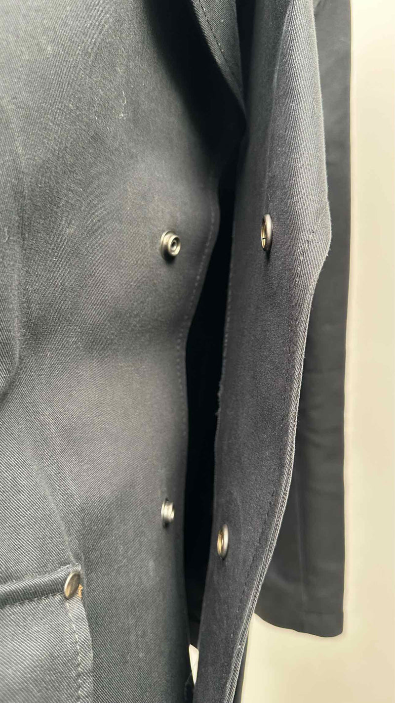 Margiela Leather Canvas Trench Jacket