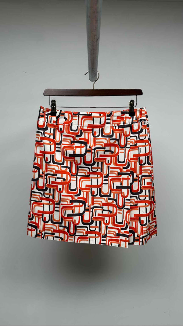 PRADA Geometric-print Wrap Skirt