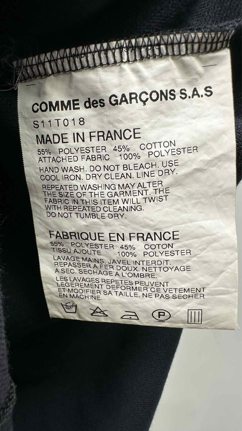 Comme Des Garcons Comme Des Garcons Puff-Mesh-Sleeve Polo Shirt