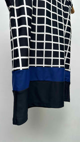 Issey Miyake N/S Plaid Hybrid Top