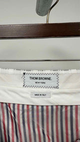 Thom Browne Pleated Asymmetrical Plaid Mini Skirt