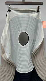 Issey Miyake Link Rings Tricolor Pleats Long Skirt