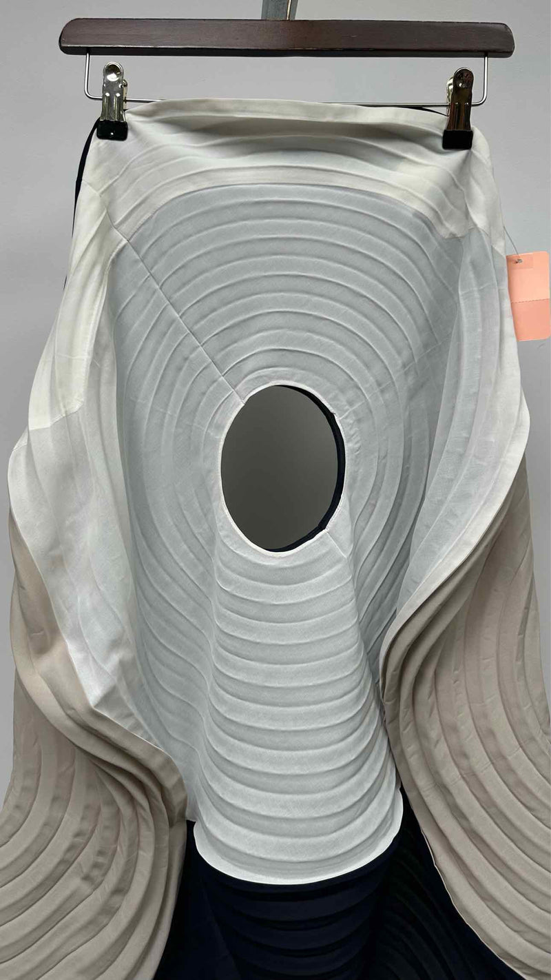 Issey Miyake Link Rings Tricolor Pleats Long Skirt