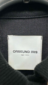 Orseund Iris S/S Front-leather Knit Top