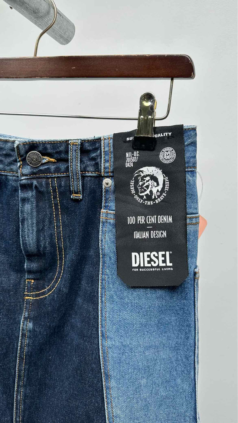 Diesel Reconstructed Denim Skirt