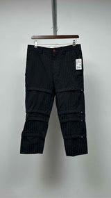 Comme Des Garcons Homme Plus Stripe Jacquard Armer Cropped Pants