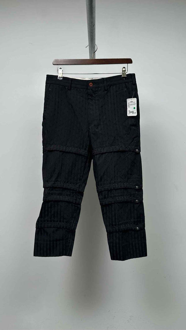 Comme Des Garcons Homme Plus Stripe Jacquard Armer Cropped Pants