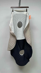 Issey Miyake Link Rings Tricolor Pleats Long Skirt