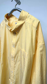 Balenciaga Back Logo Printed Oversized Stripe Shirt