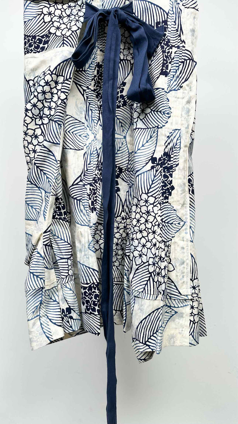 Tao Comme Des Garçons Drop-crotch Floral Pleated Wide Shorts