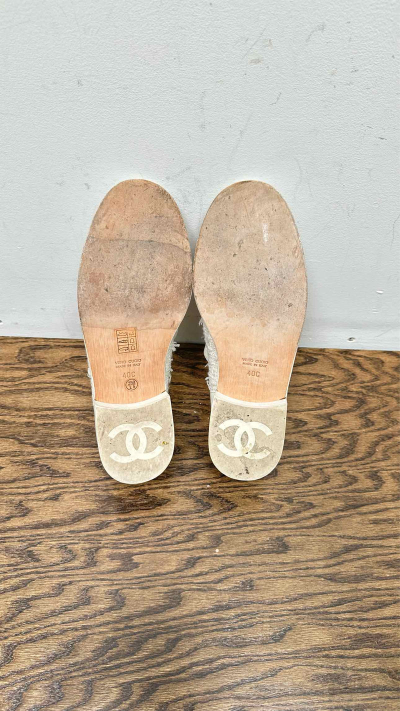 Chanel Tweed Patent Leather Sneakers
