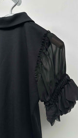 Comme Des Garcons Comme Des Garcons Puff-Mesh-Sleeve Polo Shirt