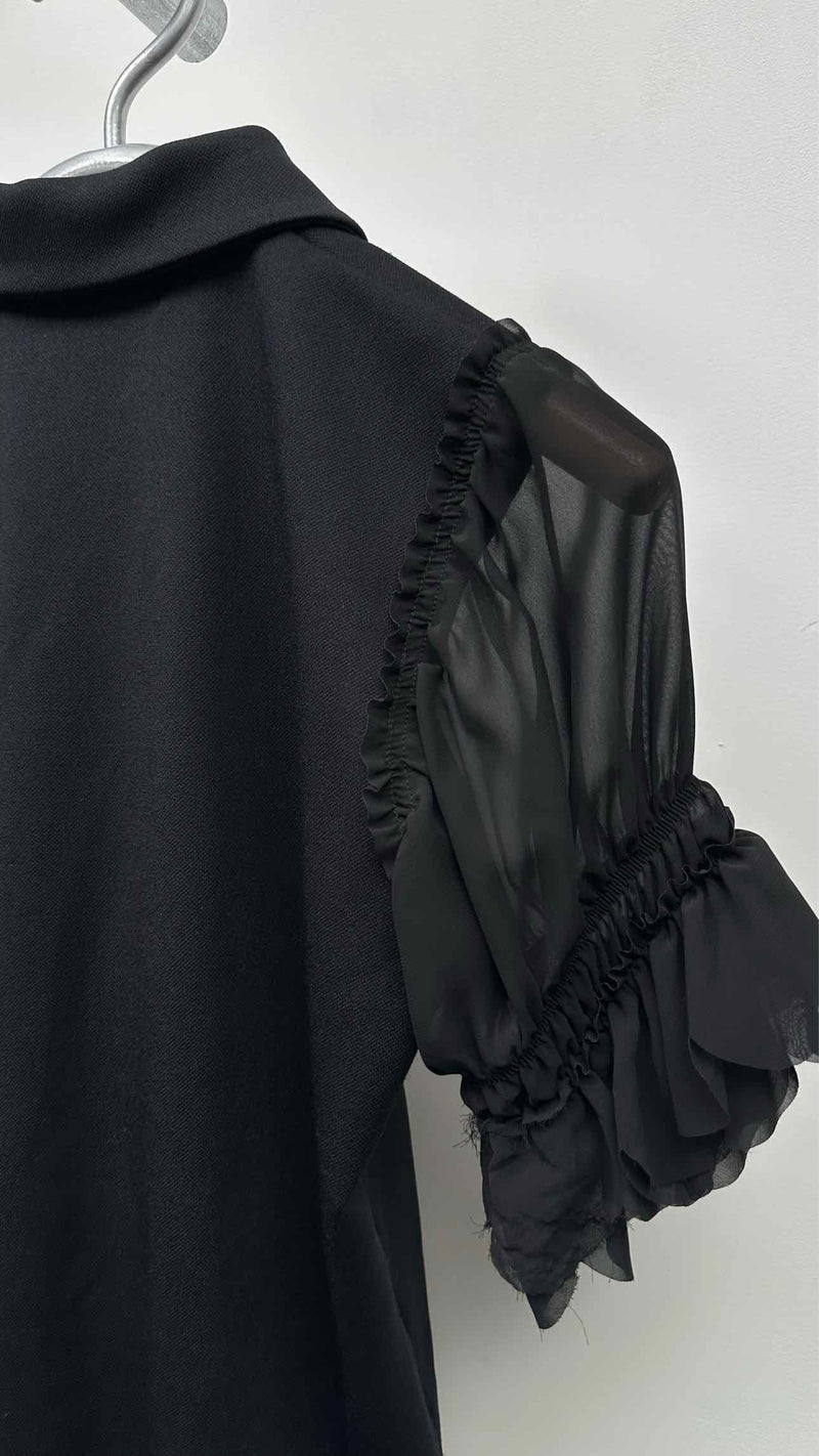 Comme Des Garcons Comme Des Garcons Puff-Mesh-Sleeve Polo Shirt