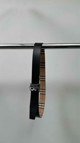 Burberry Reversible Plaid Leather Belt