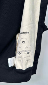 Orseund Iris S/S Front-leather Knit Top