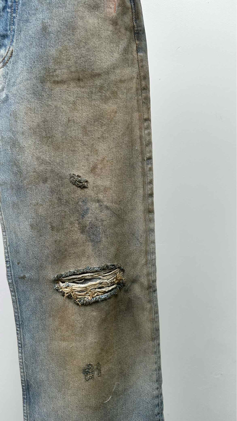 Acne Studios 202TM Distressed Penicillin Wide Jeans