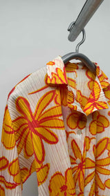Pleats Please Floral Pleated  Shirt