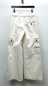 Alexander McQueen High-waisted Drawstring Wide Cargo Pants