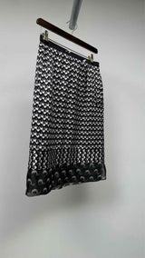 Louis Vuitton Bottom Sheer Printed Silk Skirt