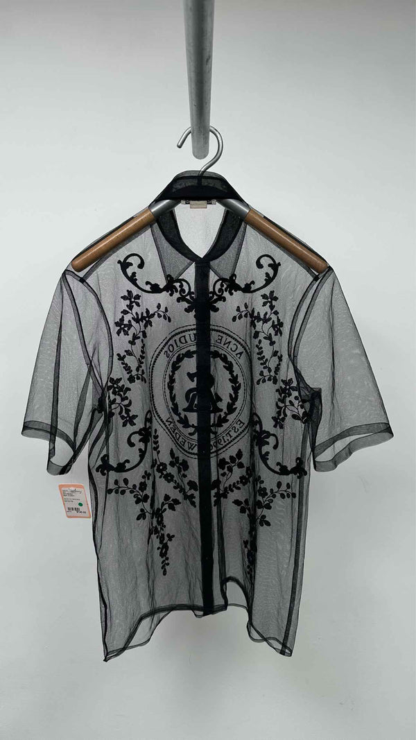 Acne Studios S/S Embroidered Mesh Shirt