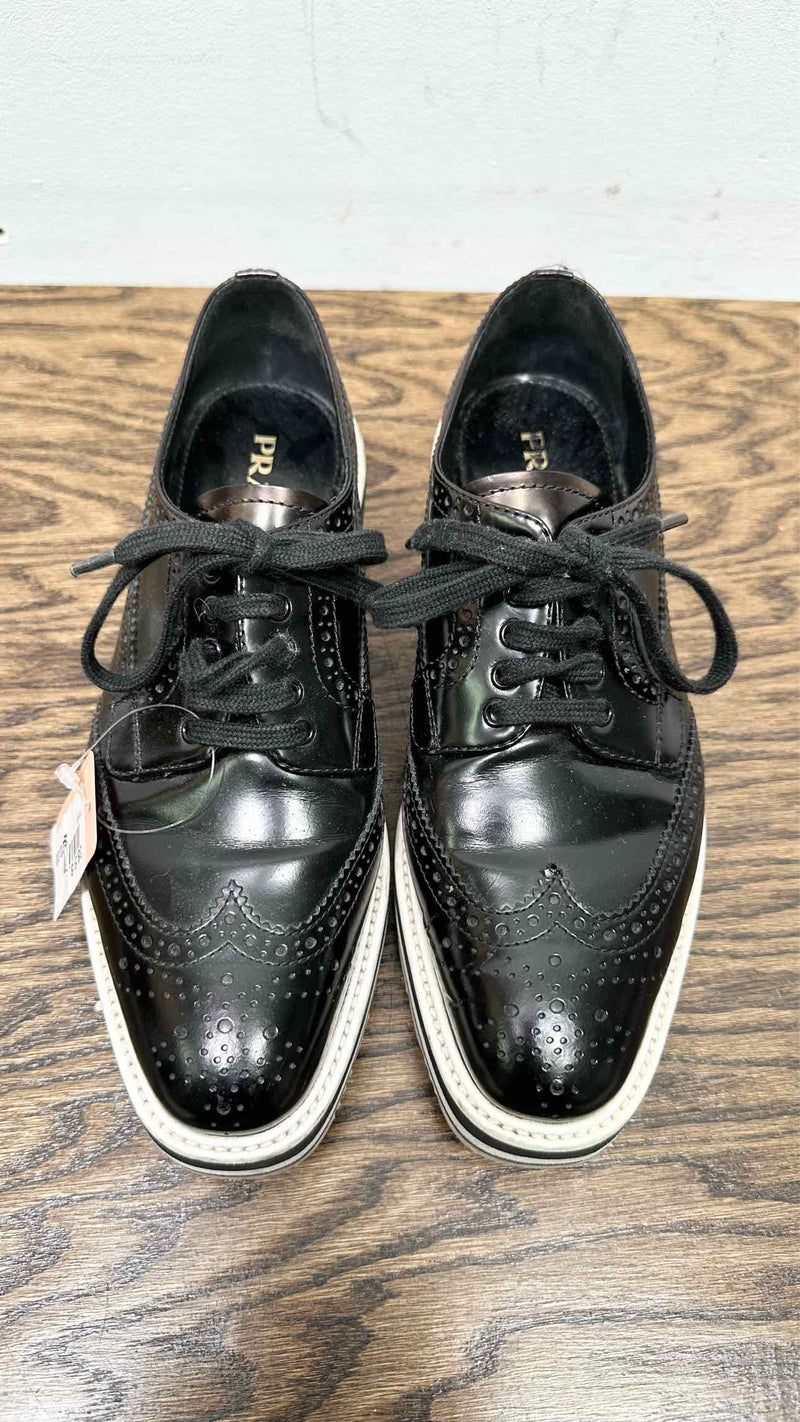 PRADA Platform Wing-Chip Shoes