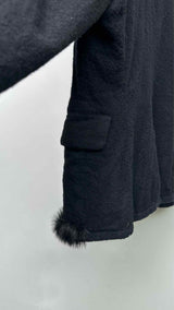 Black Comme Des Garçons Faux-Fur Wool Jacket