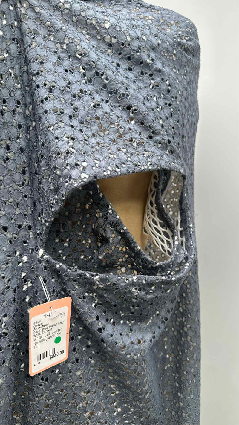 Andre Walker For Dover Street Market Reversible Lace Knit Wrap Cardigan