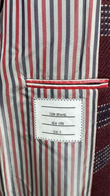 Thom Browne Double-Breats Plaid Trech Coat