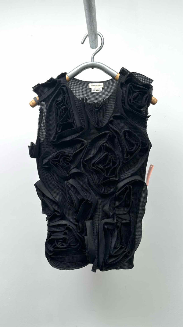 Comme Des Garcons N/S Mesh-Rose Side-Zip Top