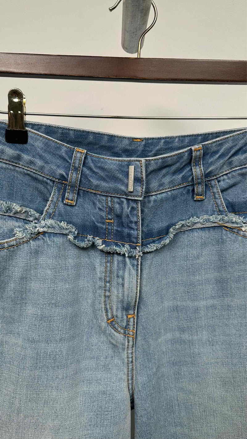 Givenchy Distressed Waist Docking Wide Jeans
