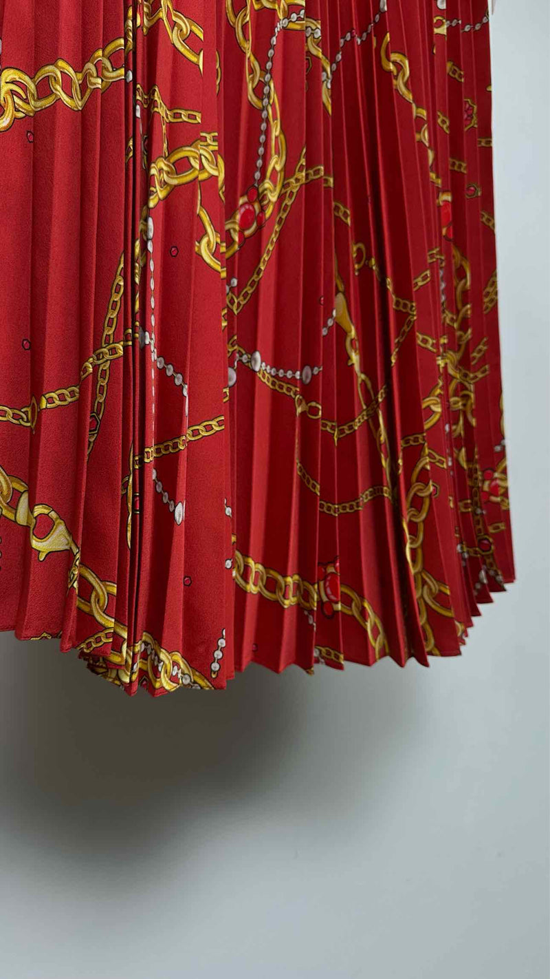 Balenciaga Printed Pleated Skirt