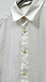 Saint Laurent S/S Raw-end Stripe Sheer Shirt
