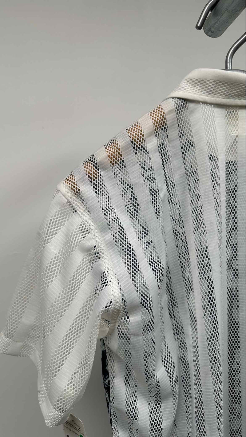 Comme Des Garçons Shirt S/S Floral Mesh Shirt