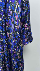 Balenciaga L/S Printed Silk Maxi Dress